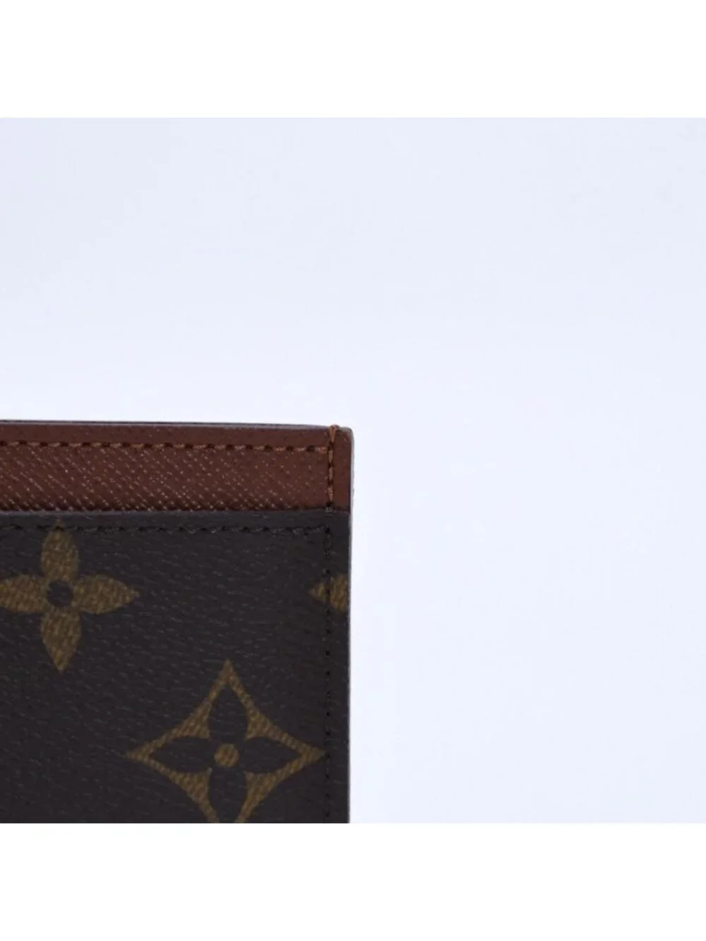 Louis Vuitton Porte Cartes Simple Card Case Monogram Canvas Brown